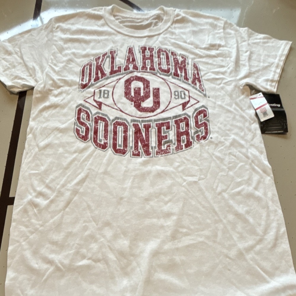 Captivating Apparel Oklahoma Sooners Football Shirt White S Officially Licensed